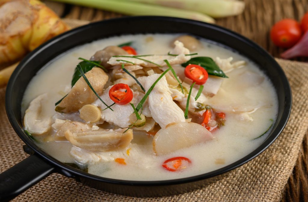 Chicken in coconut milk soup